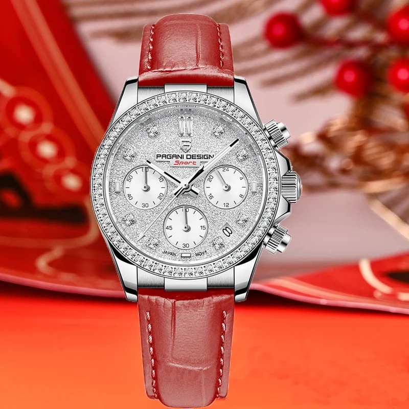 Luxury Watch In Japan - PAGANI DESIGN นาฬิกาข้อมือผู้หญิงแฟชั่นอเนกประสงค์ ดีไซน์หรูหรา กระจกแซฟไฟร์ กลไกควอตซ์