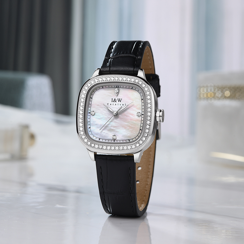 Luxury Watch Kids - สวิตเซอร์แลนด์ Made นาฬิกาผู้หญิง CARNIVAL แบรนด์หรูสแควร์หญิงนาฬิกาข้อมือควอตซ์สุภาพสตรีแฟชั่นกันน้ํา Montre