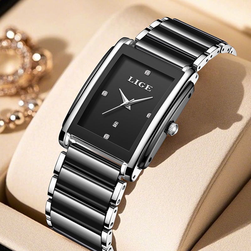 Luxury Watch Packaging Box - นาฬิกาข้อมือผู้หญิง LIGE รุ่นใหม่ หรูหรา ดีไซน์สวยงาม ตัวเรือนเซรามิก