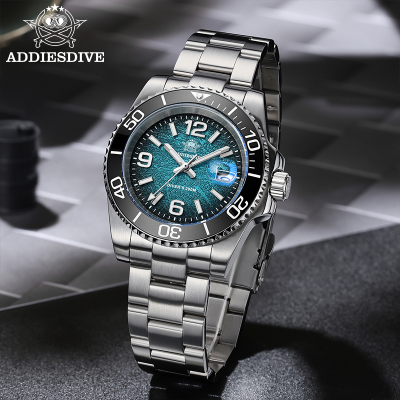 Luxury Watch Longines - ADDIESDIVE 2025 นาฬิกาผู้ชายใหม่ดําน้ํา 41 มม.นาฬิกาข้อมือควอตซ์ 200Mกันน้ําเซรามิคBezel