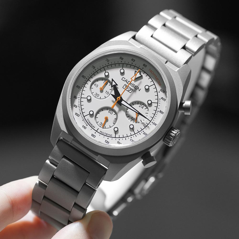 Luxury Watch In Japan - CADISEN TI-7 MULTISYNC นาฬิกาข้อมือผู้ชายสายไทเทเนียม ระบบควอตซ์โครโนกราฟ กลไกญี่ปุ่น