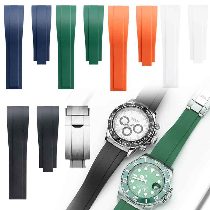 Luxury Watch With Rubber Strap - สายนาฬิกายางซิลิโคนขนาด 20 มม. 21 มม. 22