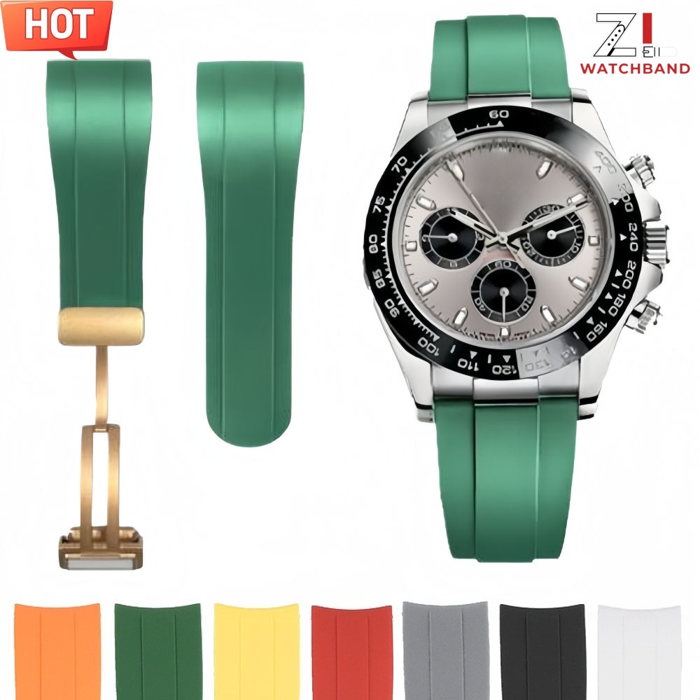 Luxury Watch With Rubber Strap - สายยางซิลิโคน Rolex 22 มม. สำหรับ Submariner