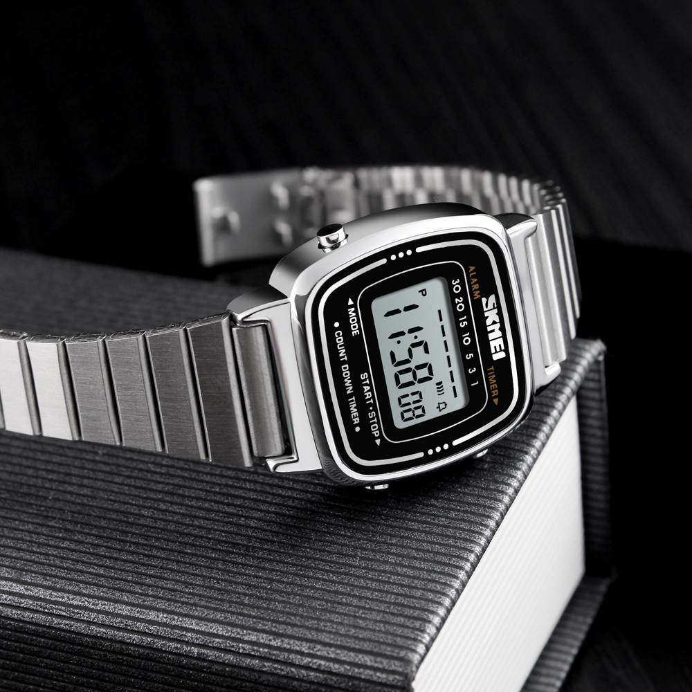 Luxury Watch Kids - SKMEI 1901 หรูหราขนาดเล็ก Dial นาฬิกาผู้หญิงดิจิตอลสุภาพสตรีปฏิทินกันน้ํากีฬานาฬิกาข้อมือผู้หญิงนาฬิกา 1252