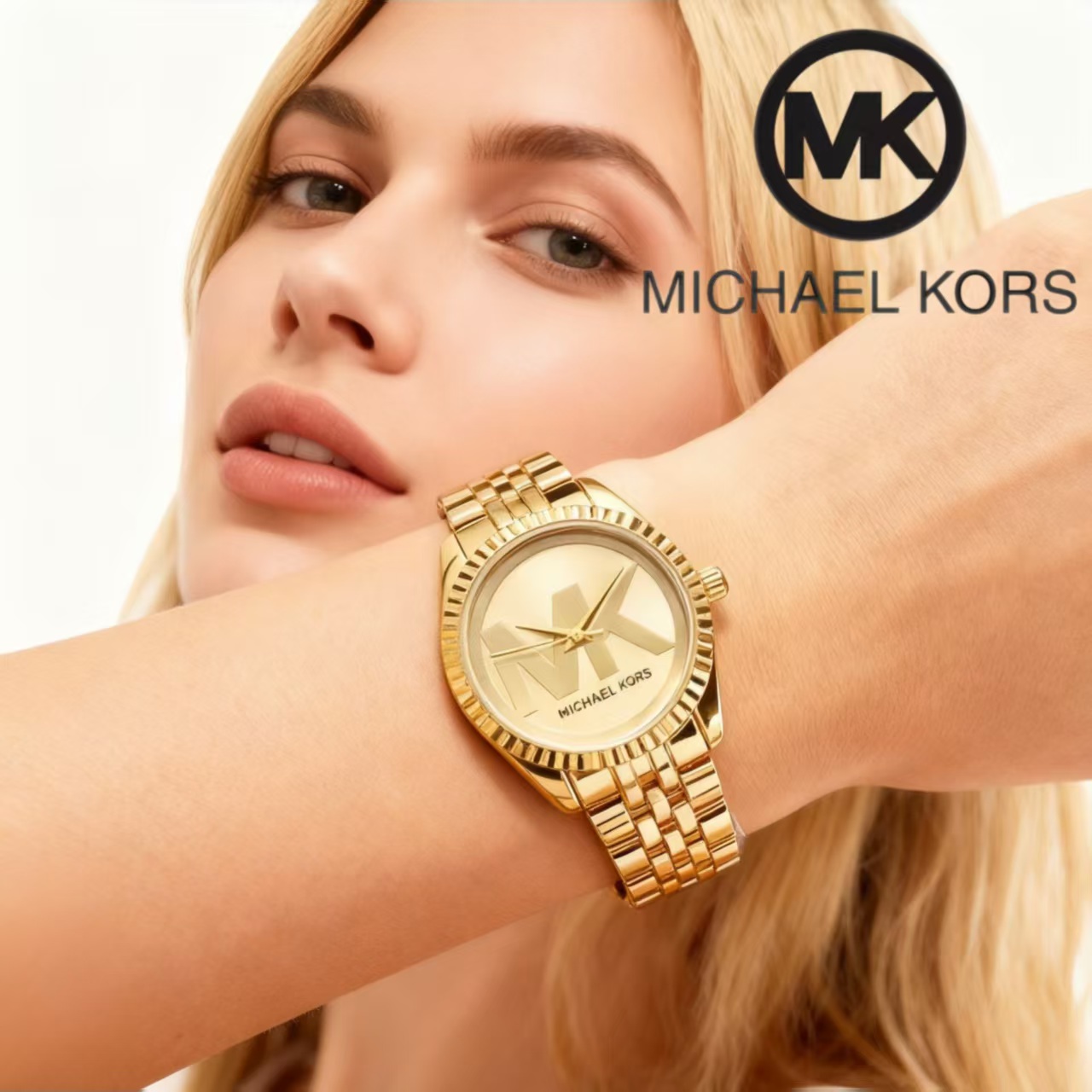 Luxury Watch Photo - นาฬิกาข้อมือผู้หญิง Michael Kors สีโรสโกลด์สุดหรู พร้อมกระเป๋า นาฬิกาควอตซ์