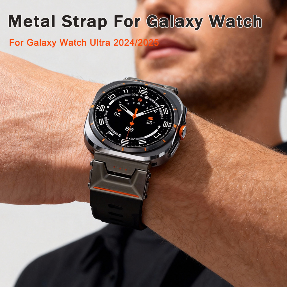 Luxury Watch With Rubber Strap - สายยางซิลิโคนสำหรับนาฬิกาซัมซุง กาแล็กซี่ วอทช์ อัลตร้า 47 มม.