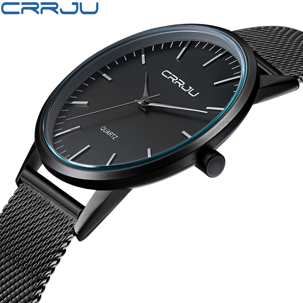 Luxury Watch Magazine - CRRJU นาฬิกายอดนิยมผู้ชายแบรนด์หรู Casual สแตนเลสกีฬานาฬิกาญี่ปุ่นควอตซ์นาฬิกาข้อมือ Unisex สําหรับชายนาฬิกาทหาร