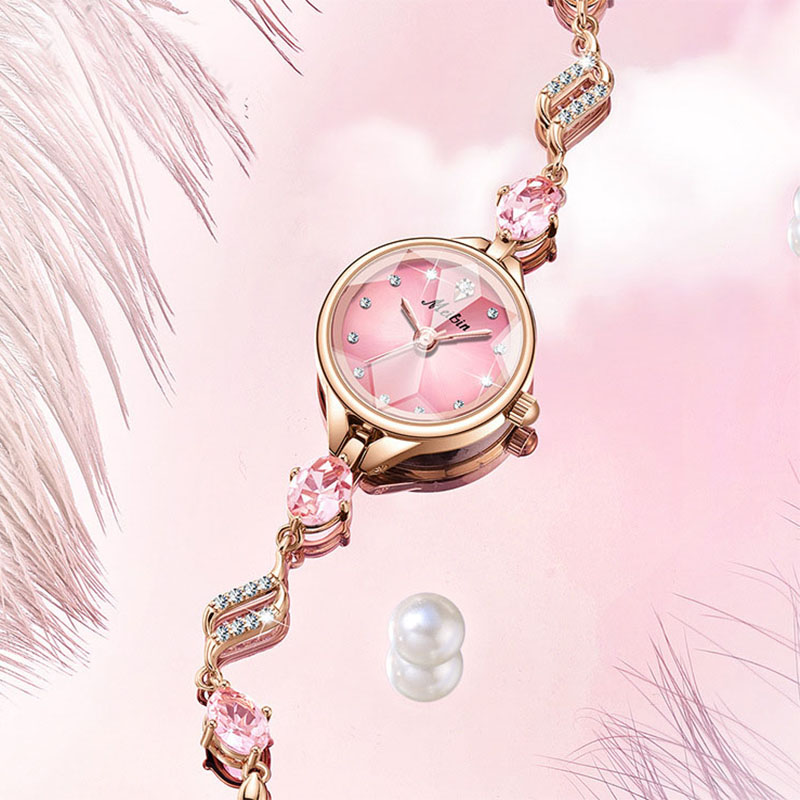 Luxury Watch And Jewelry Brand - นาฬิกาควอตซ์สำหรับสุภาพสตรีนาฬิกากําไล V147เครื่องประดับหรูหราหน้าปัดแปดเหลี่ยมกันน้ำ