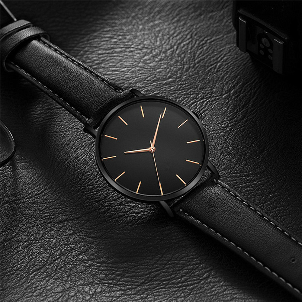 Luxury Watch Magazine - สไตล์เรียบง่าย Analog ควอตซ์ Mens นาฬิกาแบรนด์หรู Ultra
