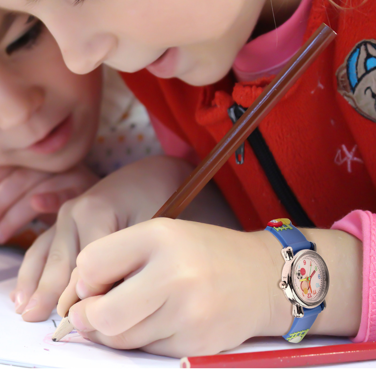 Luxury Watch Kids - นาฬิกาข้อมือควอตซ์สำหรับเด็ก ลายการ์ตูน 3 มิติ สายปรับได้ สวมใส่สบาย