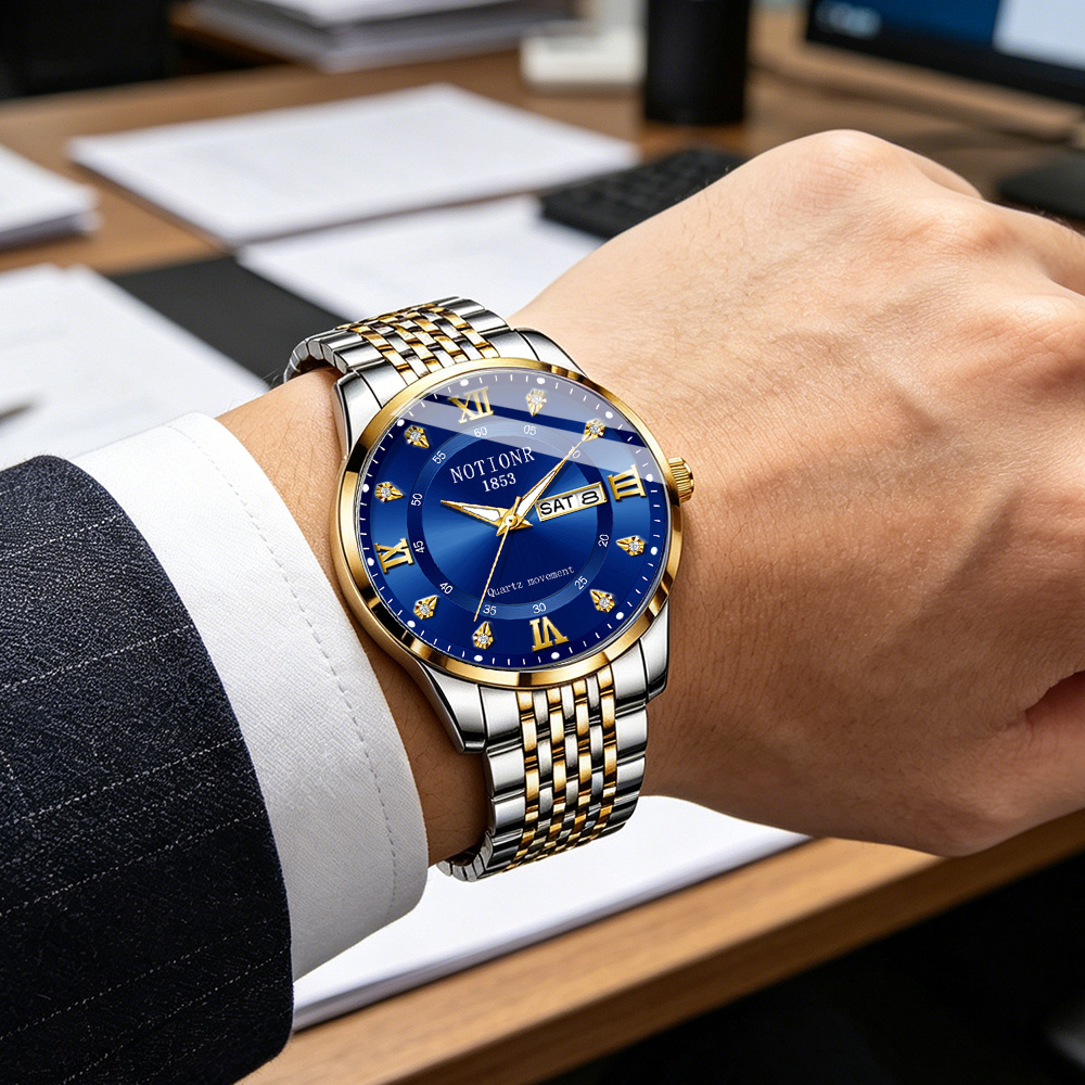 นาฬิกาแฟชั่นสำหรับผู้ชาย ดีไซน - Luxury Watch And Bracelet บทวิจารณ์และราคา