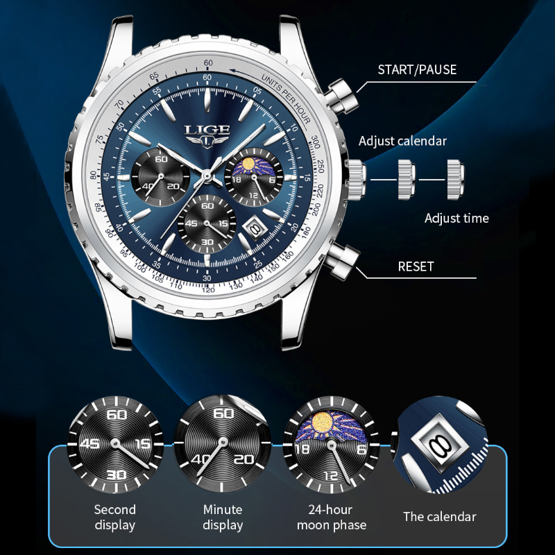 นาฬิกาควอทซ์หรูหราแบรนด์ Lige  - Luxury Watch Magazine บทวิจารณ์และราคา