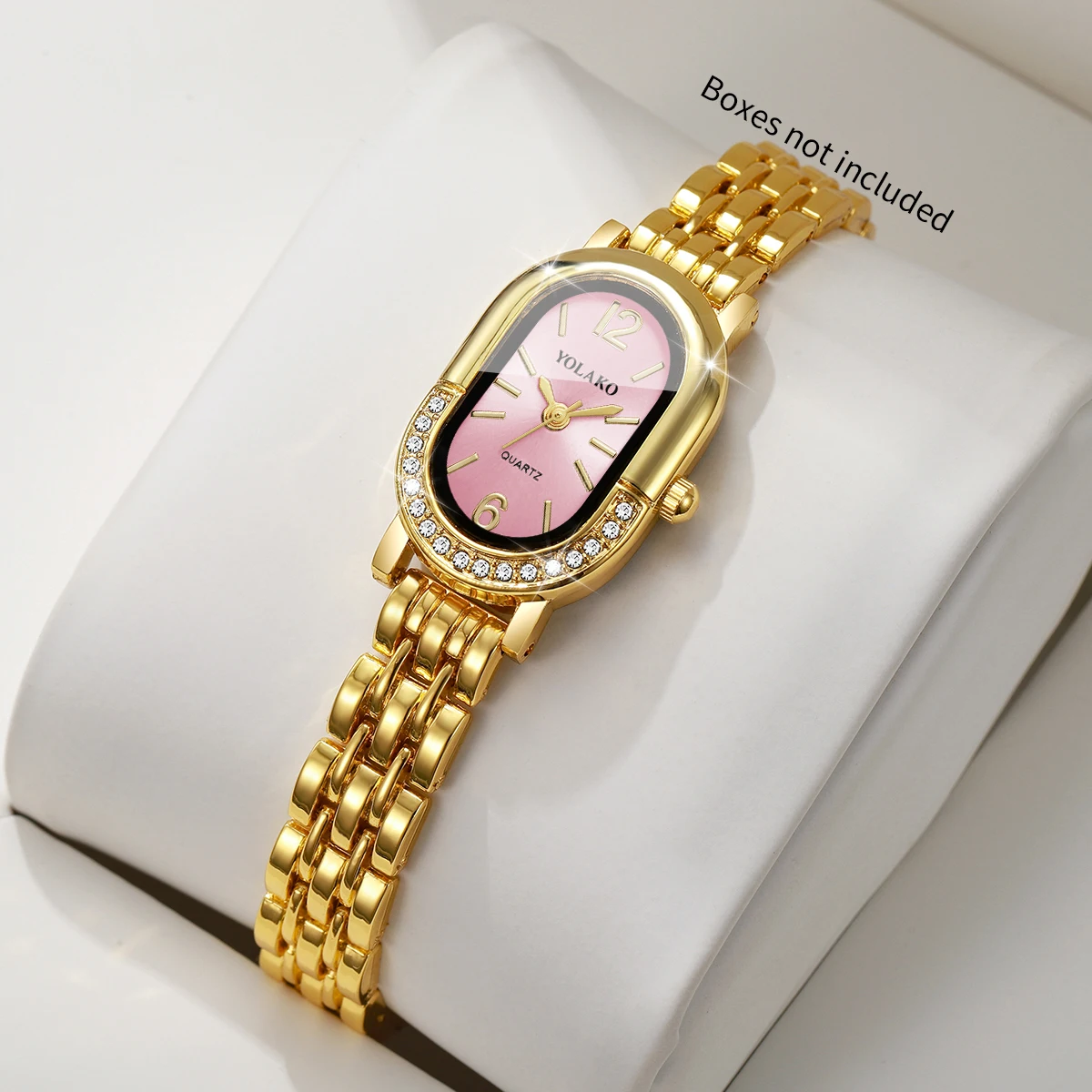 หรูหราไรน์สโตนนาฬิกาผู้หญิงควอ - Luxury Watch Packaging Box บทวิจารณ์และราคา