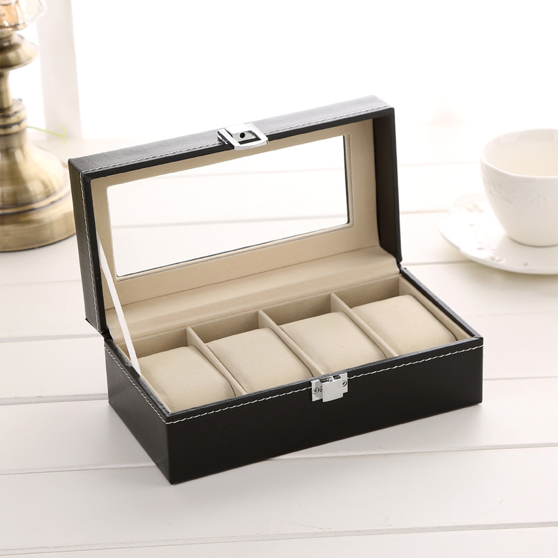 DELESYS 4 ตําแหน่ง PU นาฬิกากล - Luxury Watch Packaging Box บทวิจารณ์และราคา