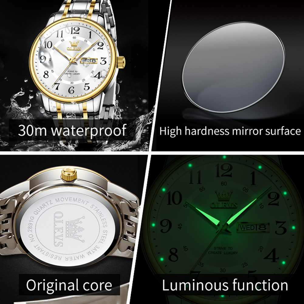 OLEVS นาฬิกาแฟชั่นลำลองสำหรับบ - Luxury Watch And Bracelet บทวิจารณ์และราคา
