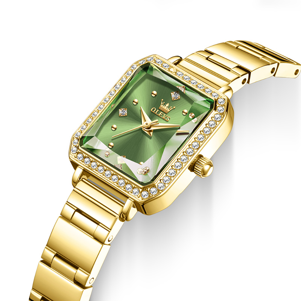 แฟชั่นหน้าปัดสีเขียวทรงสี่เหลี - Luxury Watch And Jewelry Brand บทวิจารณ์และราคา