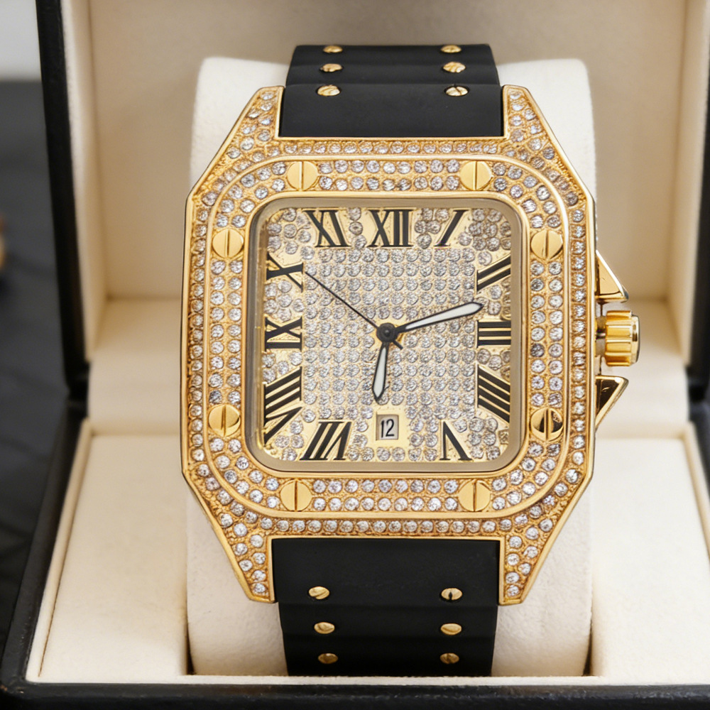 นาฬิกาควอตซ์แฟชั่นสุดฮิต ประดั - Luxury Watch With Rubber Strap บทวิจารณ์และราคา