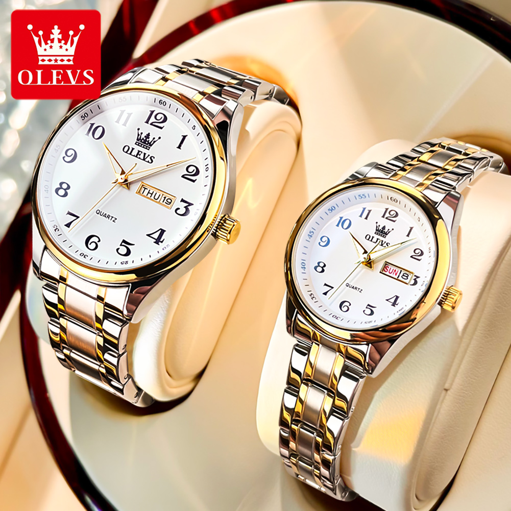 OLEVS ใหม่แฟชั่นคู่นาฬิกาสําหร - Luxury Watch Exchange บทวิจารณ์และราคา
