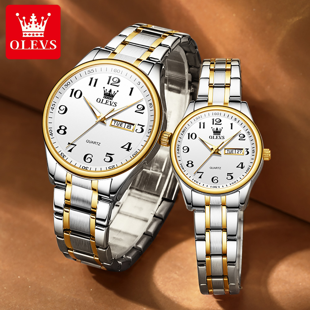 OLEVS ใหม่แฟชั่นคู่นาฬิกาสําหร - Luxury Watch Exchange บทวิจารณ์และราคา