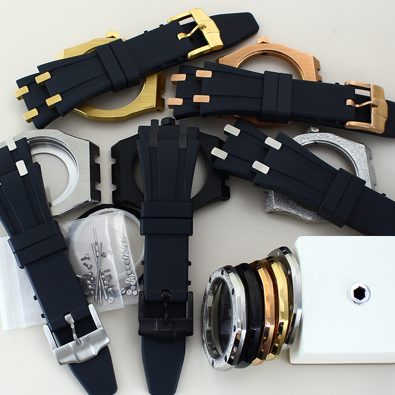 นาฬิกาข้อมือสำหรับผู้ชายสีเงิน - Luxury Watch With Rubber Strap บทวิจารณ์และราคา