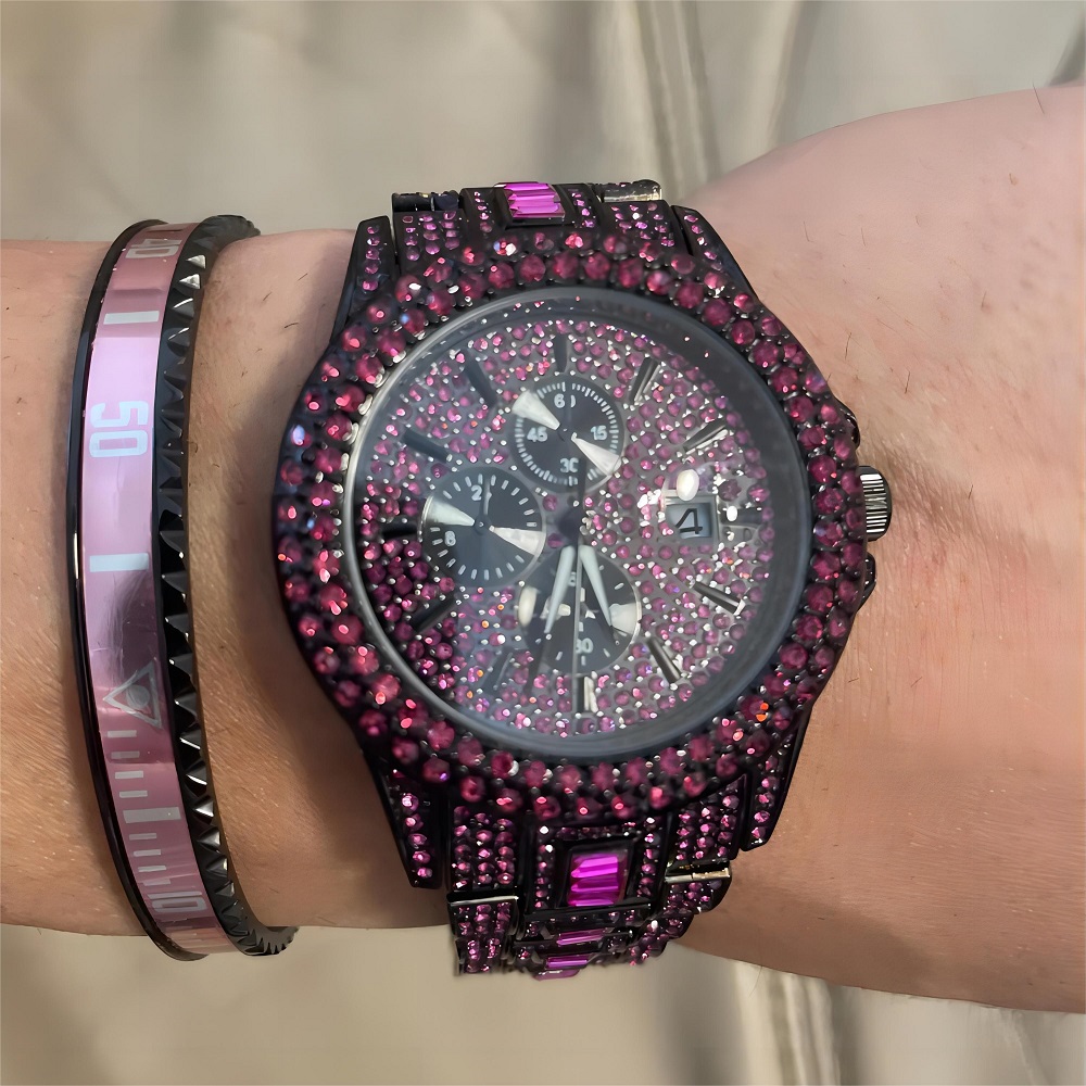 ร้อนขายน้ําแข็งสีแดงนาฬิกาสําห - Luxury Watch And Jewelry Brand บทวิจารณ์และราคา