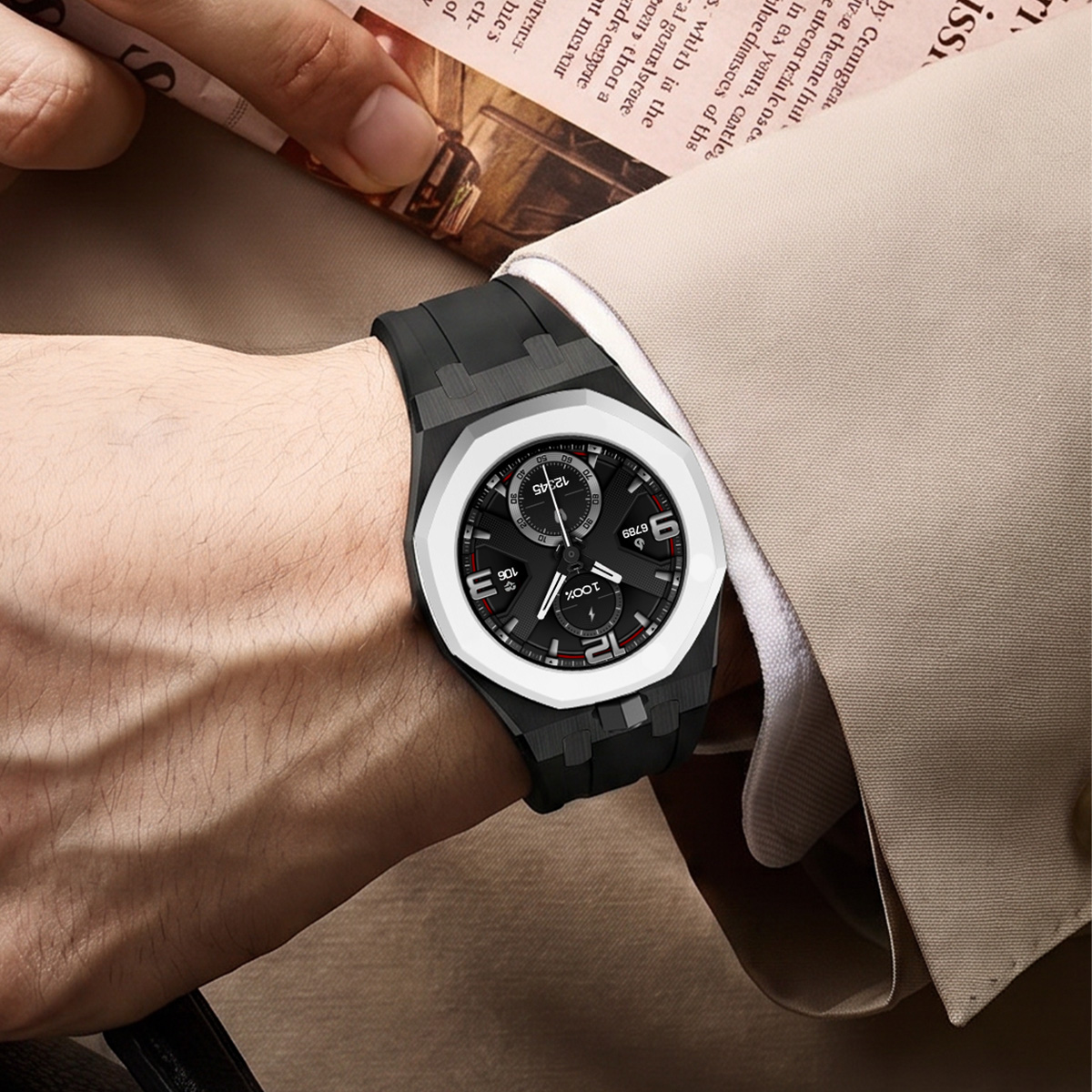 ชุดอุปกรณ์ตกแต่งสุดหรูสำหรับ S - Luxury Watch With Rubber Strap บทวิจารณ์และราคา