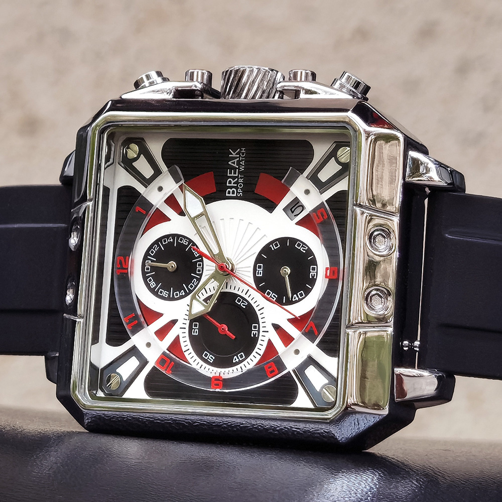 ใหม่หรูหราแบรนด์ชั้นนําโครโนกร - Luxury Watch With Rubber Strap บทวิจารณ์และราคา