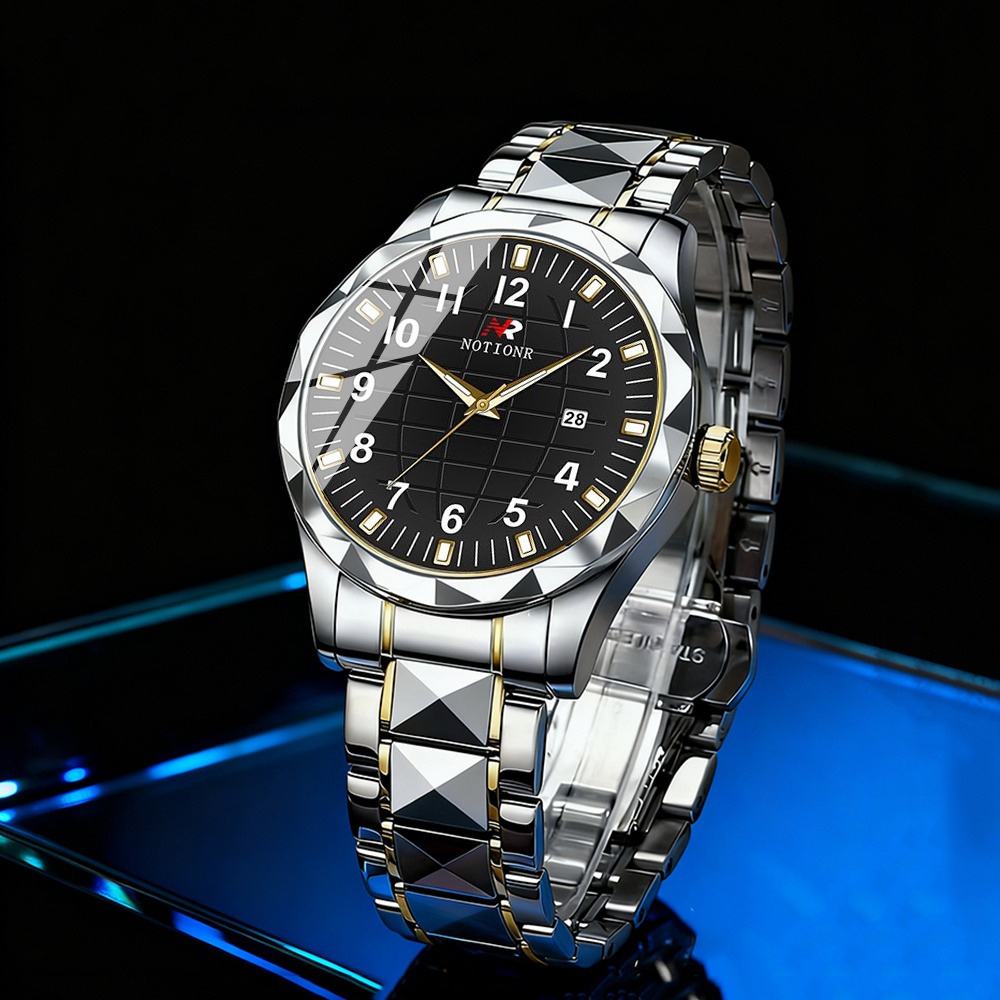นาฬิกาควอตซ์สแตนเลสสำหรับผู้ชา - Luxury Watch And Bracelet บทวิจารณ์และราคา