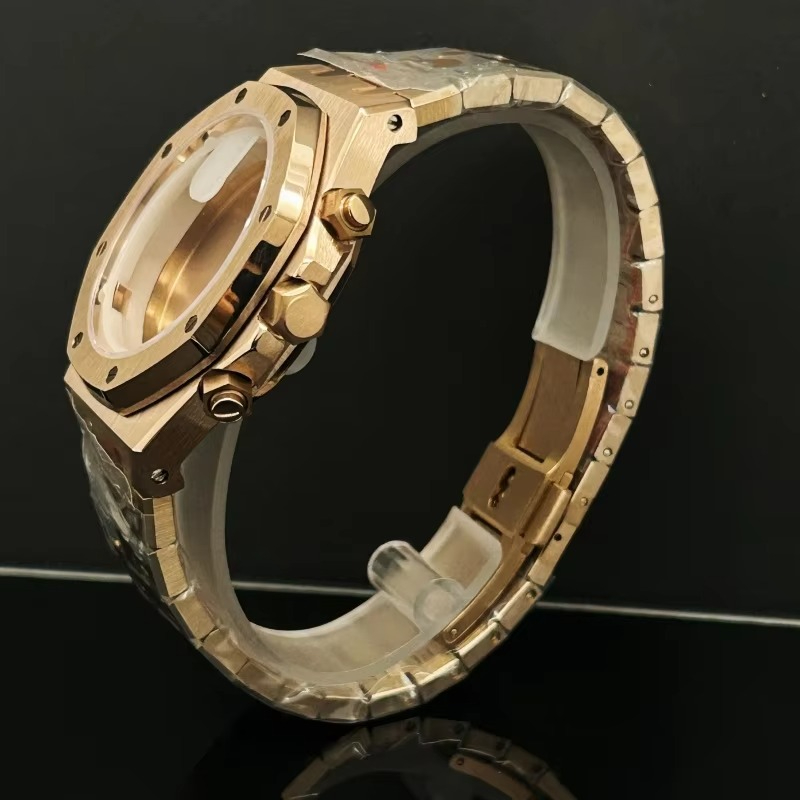 41 มม.Rose Gold สีดํานาฬิกาผู้ - Exhibition Caseback บทวิจารณ์และราคา